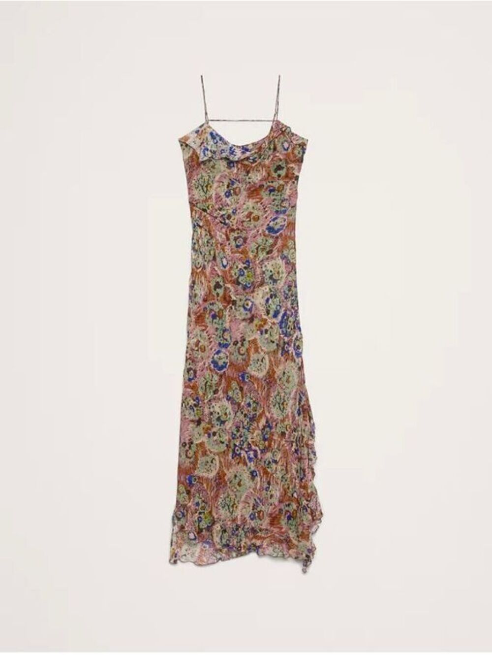 Banana Republic Georgette Cowl-Neck Maxi Dress Pink Wildflower - Picture 6 of 6